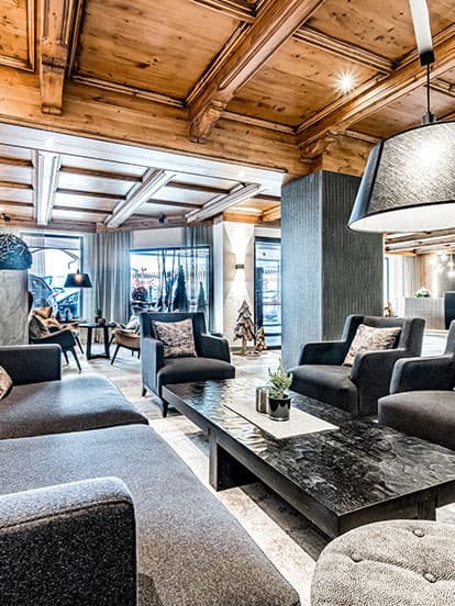 Hotel Edelweiss lounge area with sofas and armchairs