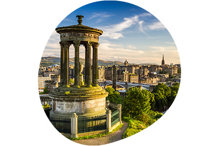 Edinburgh Castle view across the city