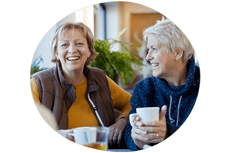 Friends enjoying a coffee together