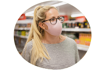 Shopping with a facemask on during the pandemic