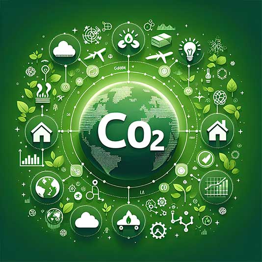 CO2 green icons