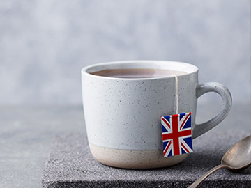 Mug with a union jack tea bag