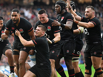 England Rugby team celebrating
