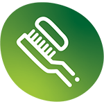 Toothbrush and toothpaste icon